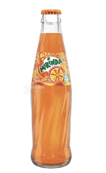 Напій сильногаз. Mirinda Orange 0.25 л скло